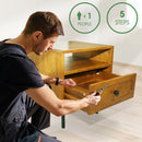 Savana Solid Wood Single-Drawer Nightstand by Megsu