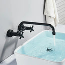 GobekUsa Black Kitchen Faucet: Wall Mounted Swivel Mixer Tap for Bath Sink