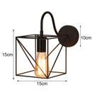 GobekUsa Black Cage Guard Wall Sconce LED Lamp Indoor Retro Lighting Fixture