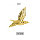 GobekUsa Golden Bird Wall Hanging Modern Decor Pigeon Accessory