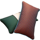 GobekUsa Geometric Blue & Red Jacquard Waist Pillow Case for Modern Luxury Décor
