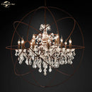 GobekUsa Crystal LED Chandelier: Contemporary Orb Pendant Light for Home Decor