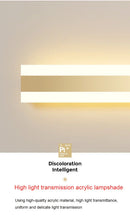 GobekUsa Gold LED Outdoor Wall Sconce Modern Waterproof IP65 for Villa Porch Garden