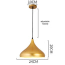 GobekUsa Gold Wrought Iron Chandelier Pendant Light, E27 LED, Nordic Retro Style