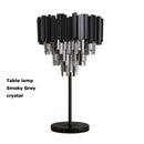 GobekUsa Crystal Marble LED Floor Lamp - Art Deco Golden Black Stainless Steel