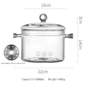GobekUsa Glass Cooking Pot - Heat-Resistant Stove Pot for Boiling Water, Cooking Noodles, and Making Soup