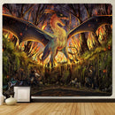 GobekUsa Dragon Psychedelic Art Tapestry for Home Decoration and Sofa Blanket