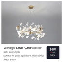 GobekUsa Ginkgo Ceramic Chandelier: Luxury Pendant Lights for Dining & Living Room