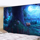 GobekUsa Cabin In The Woods Wall Hanging Tapestry for Home Decor & Halloween Theme