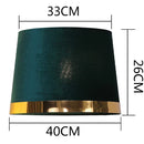 GobekUsa Golden Edge Large Cloth Lampshade Cover for Bedroom Bedside Floor Lamp