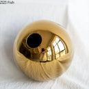 GobekUsa Golden Ball Ceramic Vase Home Decor Crafts Flower Pot Art Hydroponic Ornament Gift