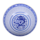 GobekUsa Ceramic Dragon Print Rice Bowl - Blue and White Soup & Salad Dish
