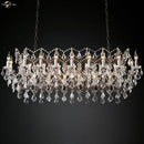 GobekUsa Iron Crystal LED Chandelier: 19th Century Style Kitchen Pendant Light
