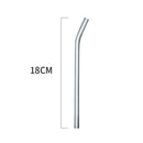 GobekUsa 6Pcs Colorful Glass Curved Juice Straws - Heat-resistant and Transparent