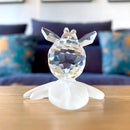 GobekUsa Crystal Bee & Leaf Glass Figurine - Home Decor & Gift Ornament