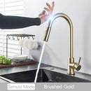 GobekUsa Gold Kitchen Faucet with Touch Sensor Control for Sensitive Mixer Experience