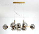GobekUsa Gray Glass Pendant Lights: Modern Nordic Loft Rustic Chandelier for Kitchen Bar Dining by GobekUsa