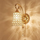 GobekUsa Crystal Wall Sconce: Retro Luxury for Living Room, Balcony, or Aisle Lighting