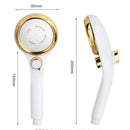 GobekUsa High Pressure ABS Shower Head with Stepless Adjustable Button Rotation