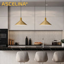 GobekUsa Black Gold LED Pendant Lights for Home Restaurant Loft Bar Industrial Decor