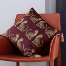 GobekUsa Leopard Cheetah Wildlife Animals Print Tassels Throw Pillow Cover - Couch Sofa