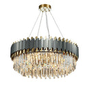 GobekUsa Art Deco Golden Crystal Chandelier LED Hanging Lamp