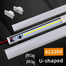 AC220V U-Shape LED Bar Strip Light Aluminum Profiles by GobekUsa - Under Cabinet Tube Linear Lighting