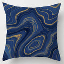 GobekUsa Blue Geometric Marble Stripe Line Pillowcases for Car Sofa Decor