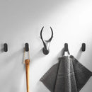 GobekUsa Gun Grey Robe Hooks: Wall Mount Towel Hanger for Bathroom, Clothes, Hat, Coat
