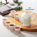 GobekUsa Blue White Porcelain Tea Set Kungfu Teaware Green Puer Tea Cup Pot Teatime Set