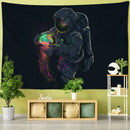 GobekUsa Jellyfish Interstellar Sky Tapestry Wall Hanging: Astronaut Design for Boho Dorm Decor