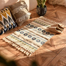 GobekUsa Bohemian Tassel Rug - Retro Hand Woven Carpet for Home Decor