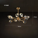 GobekUsa Crystal Copper Round Chandelier: Elegant LED Suspension Lamp for Dinning Room