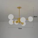 GobekUsa Black/Gold Glass Pendant Light for Living Room Bedroom Restaurant