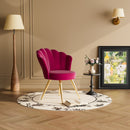 Velvet Swivel Accent Chair with Gold Metal Legs — Modern Dining & Living Room Seat