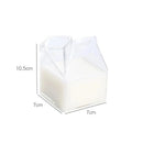 GobekUsa Creative Milk Box Glass Cup - 250ml | Cute Transparent Drinkware for Juice and Coffee
