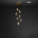 GobekUsa Diamond Crystal Stone Lustre Chandelier for Dinning Room