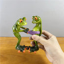 GobekUsa Leggy Frog Couple Figurine: Modern Wedding Home Decor Statue