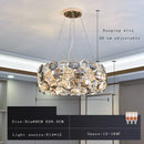 GobekUsa Crystal Wrought Iron Chandelier: Creative Dining & Living Room Suspension Light