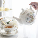 GobekUsa Bone China Tea Set: Teapot, Teacup, Saucer, Fruit Plate, Tray, Mugs & Tableware