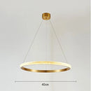 GobekUsa Gold Circle Chandelier Creative LED Lighting Modern Indoor Fixtures
