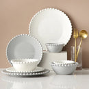 GobekUsa Heart Shaped Pearl Dinner Plate Set - Elegant Porcelain Tableware for Salad, Soup, Steak