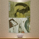 GobekUsa Geisha Kanagawa Print Wall Hanging for Bohemian Home Decor & Yoga Mat