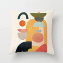 GobekUsa Geometric Stitch Print Pillow Cover - Modern Minimalist Office Cushion