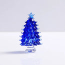 GobekUsa Crystal Christmas Tree Mini Figurine Handmade Glass Collectible Decoration