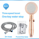 GobekUsa High Pressure 3-Function Shower Head for Magic Massage and Water Saving