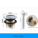 GobekUsa Copper Tub Tub Pop-Up Core Foot Drainer Valve Drain Pipe Fittings
