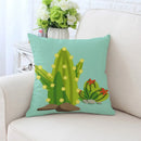 GobekUsa Cactus Hand Painting Decorative Pillowcase for Sofa, Chair Cushion Home Decor