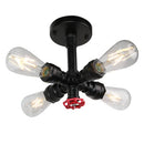 GobekUsa Industrial Brass Ceiling Chandelier with Edison Bulbs