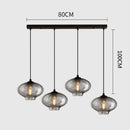 GobekUsa Gray Glass Pendant Light for Bar Stair Dining Room E27 Edison Lamp Lighting